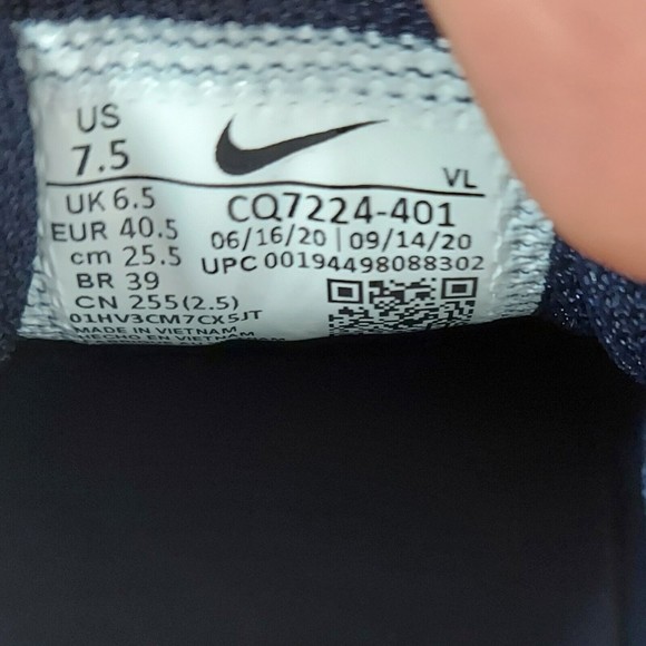 Nike Force Zoom Trout 7 PRO Low Blue White Baseball Cleats Sz 7.5 NEW CQ7224 401 - Picture 7 of 7